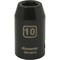 Dynamic 1/2" Drive Standard Socket, Black Phosphate, Tools 1/2" Drive 6 Point Metric, 10mm Standard Length D014010 - alternate 1